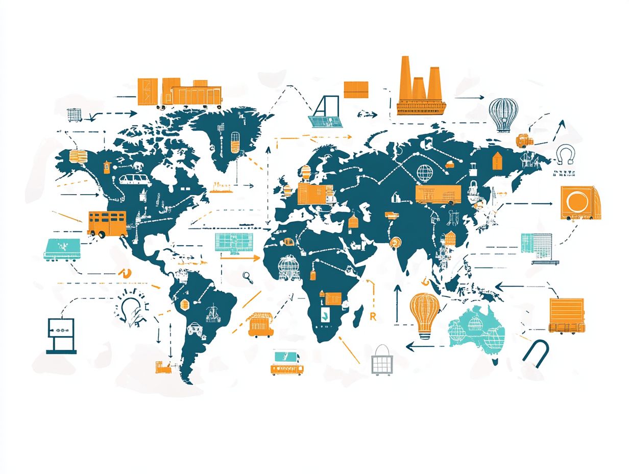 Infographic of trends in global trade