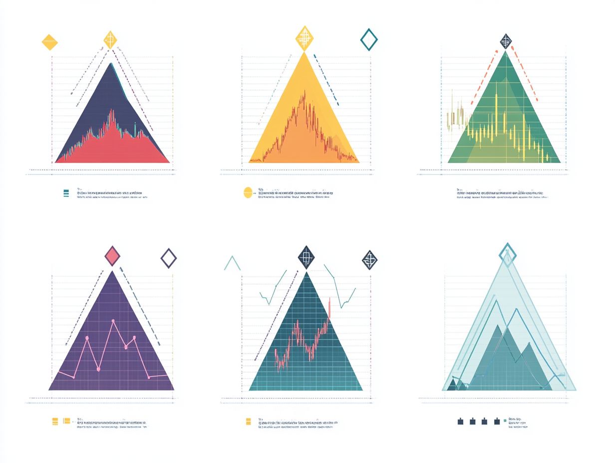 Visual representation of key takeaways for common chart patterns.