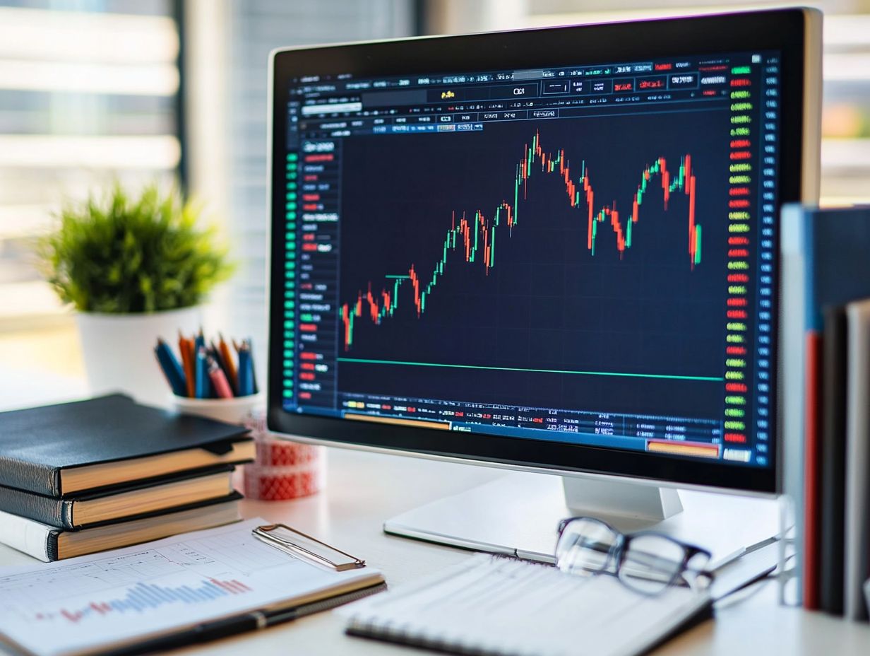 Visual representation of technical analysis in trading