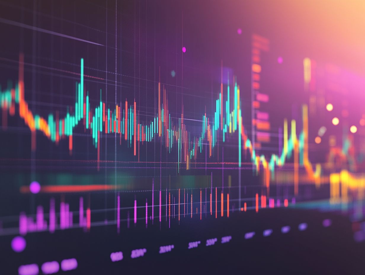 Visual representation of the pros and cons of candlestick charts