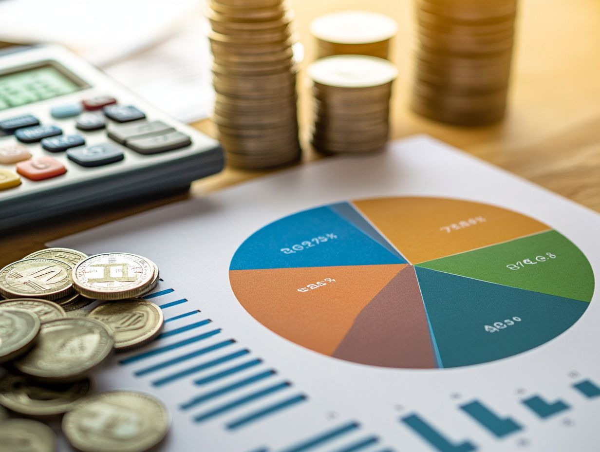 An illustration depicting various stock market trends