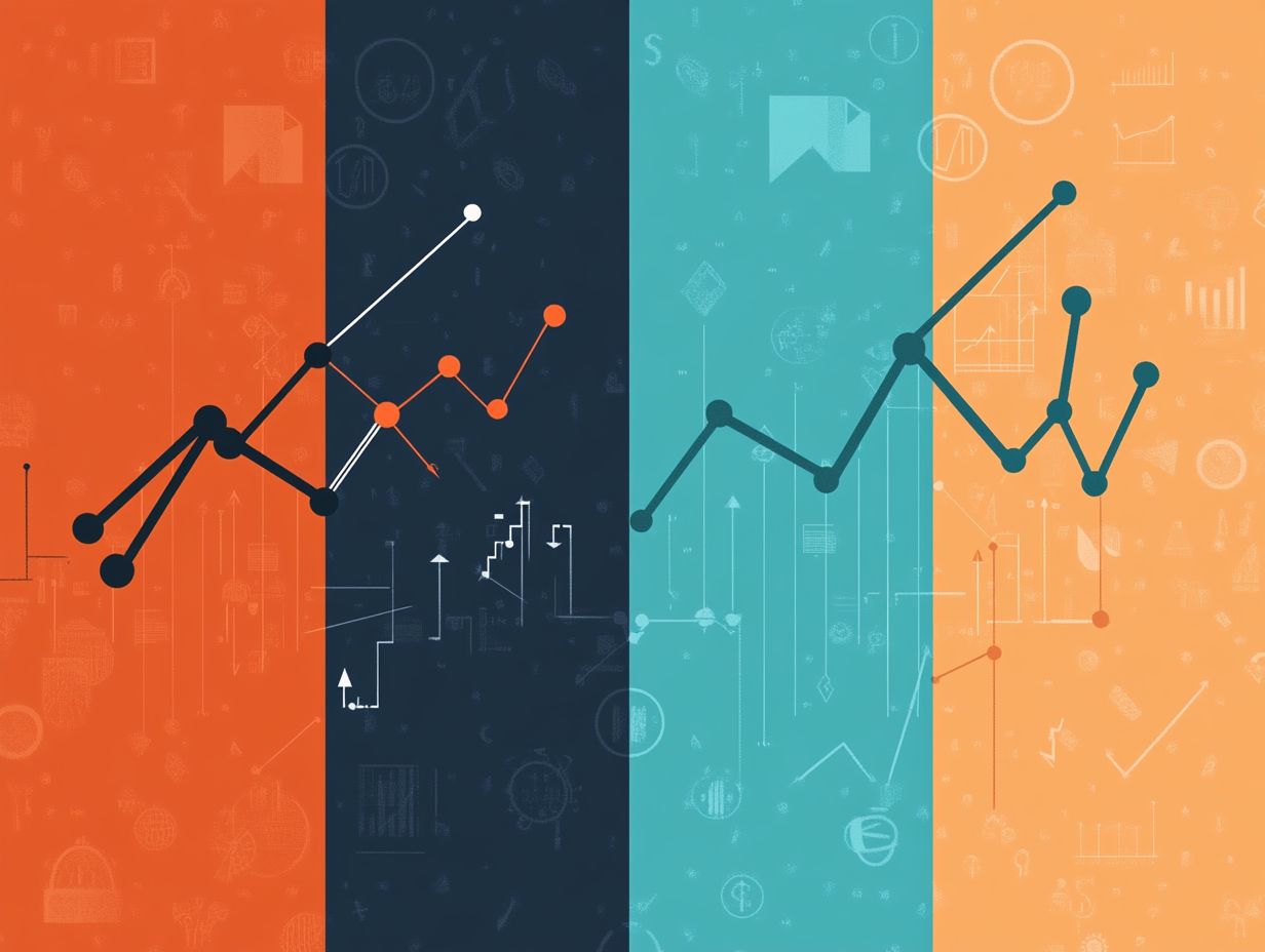 Illustration comparing growth and value stocks