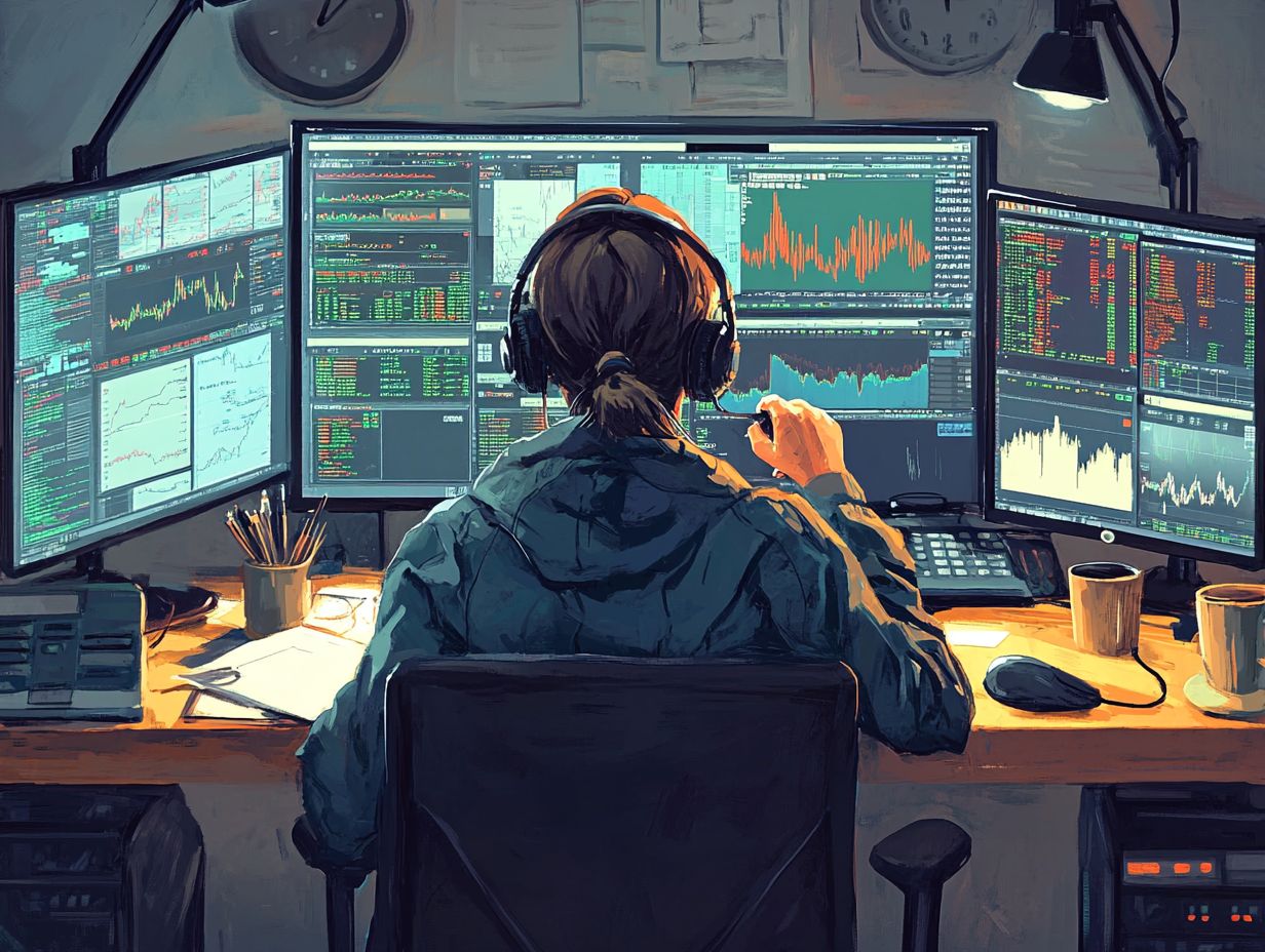 Visual representation of distractions that traders face