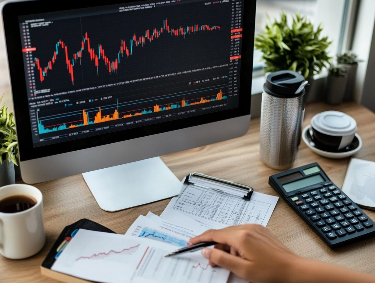 Illustration showing key takeaways on technical analysis in risk management.