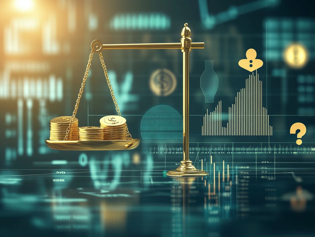 Illustration showing risk vs reward in investments