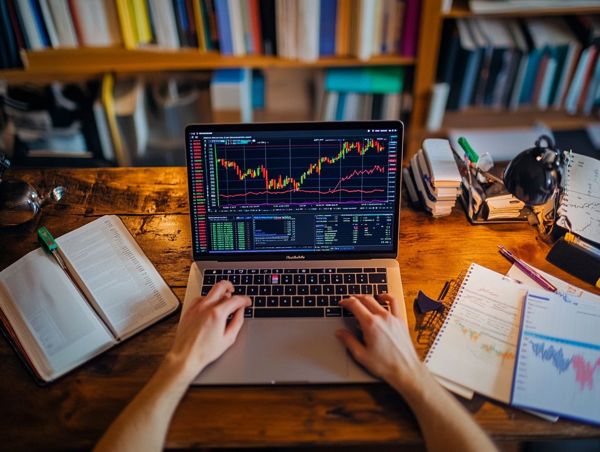 Visual representation of various trading indicators and oscillators used in Technical Analysis