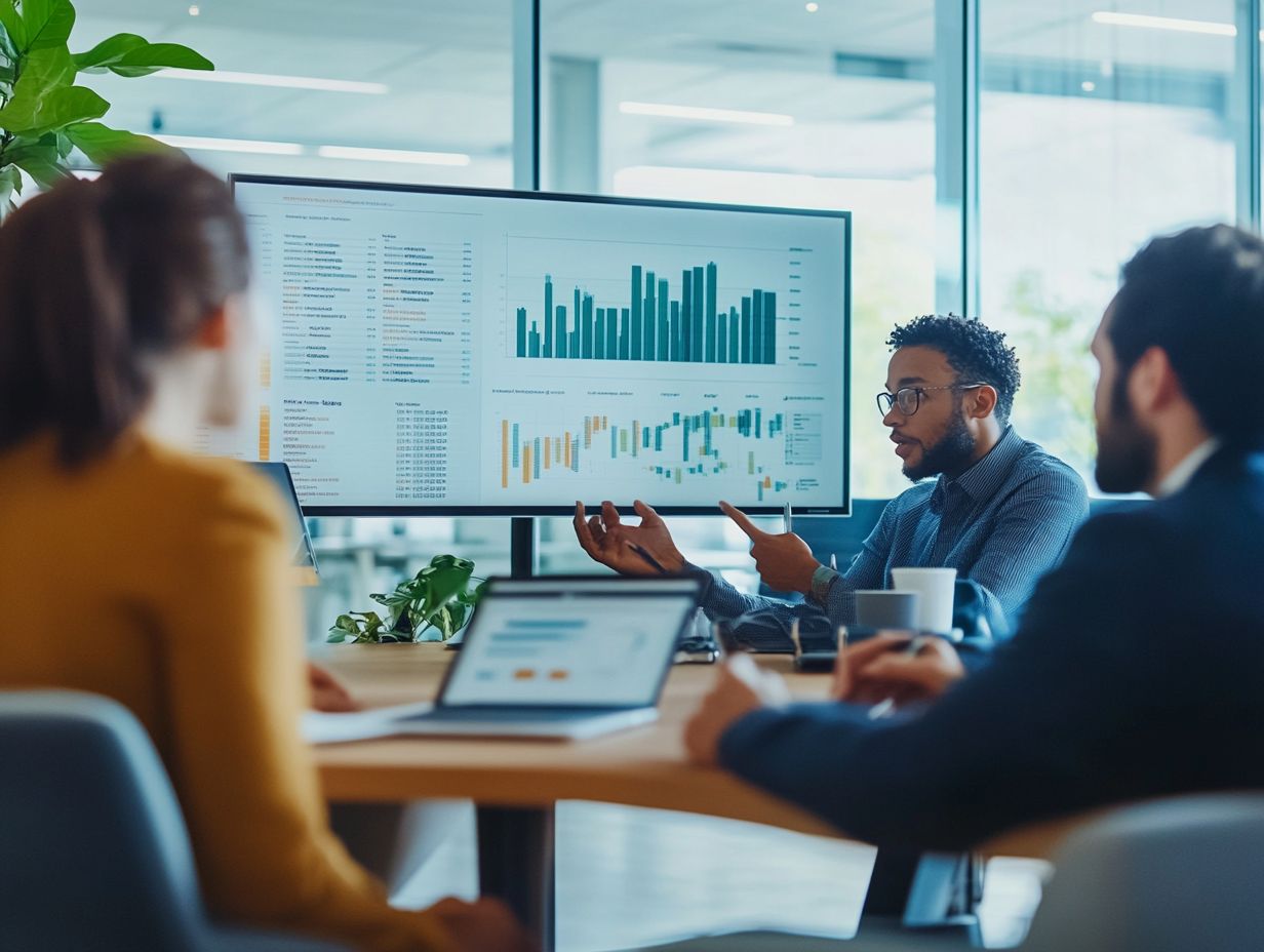 Graphs showing key takeaways about market trends.