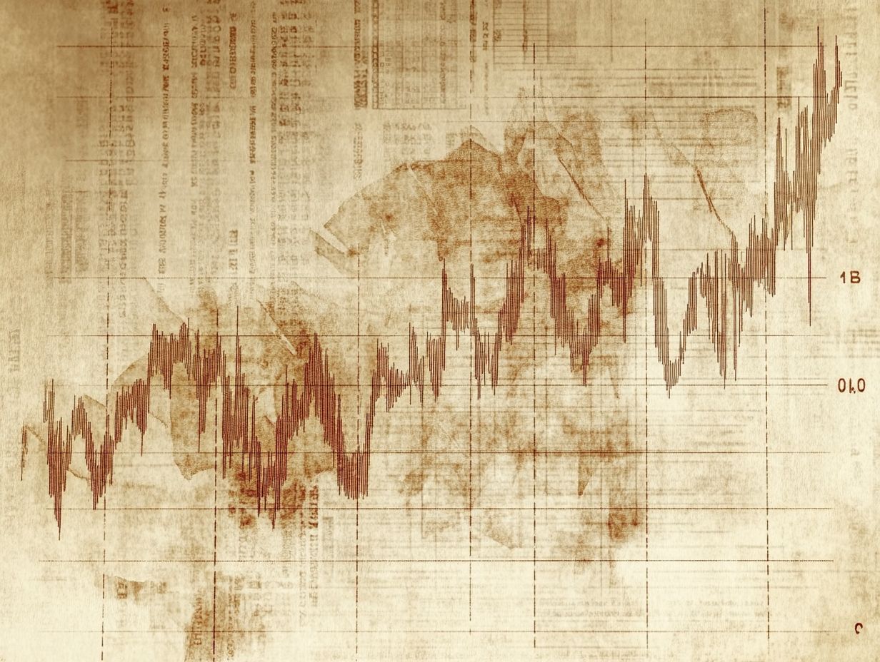 Illustration showing the impact of interest rates on market trends