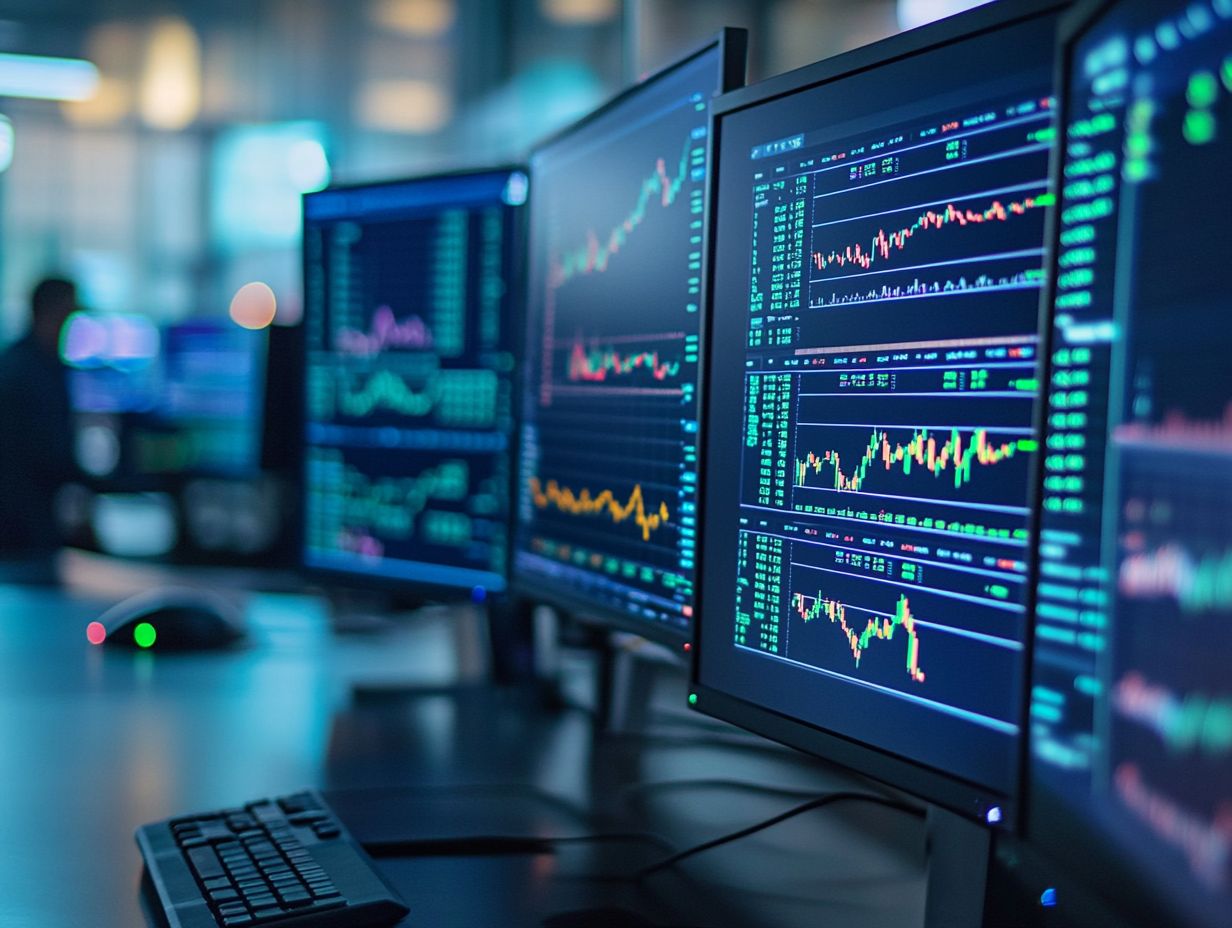 A visual representation of tools and techniques used in analyzing behavioral trends in stock markets.