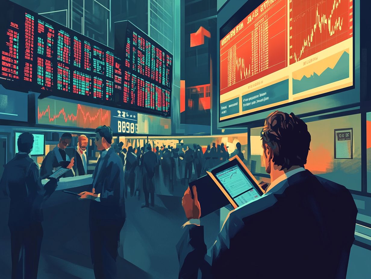 Illustration showing how market sentiment influences investor behavior in stock trading