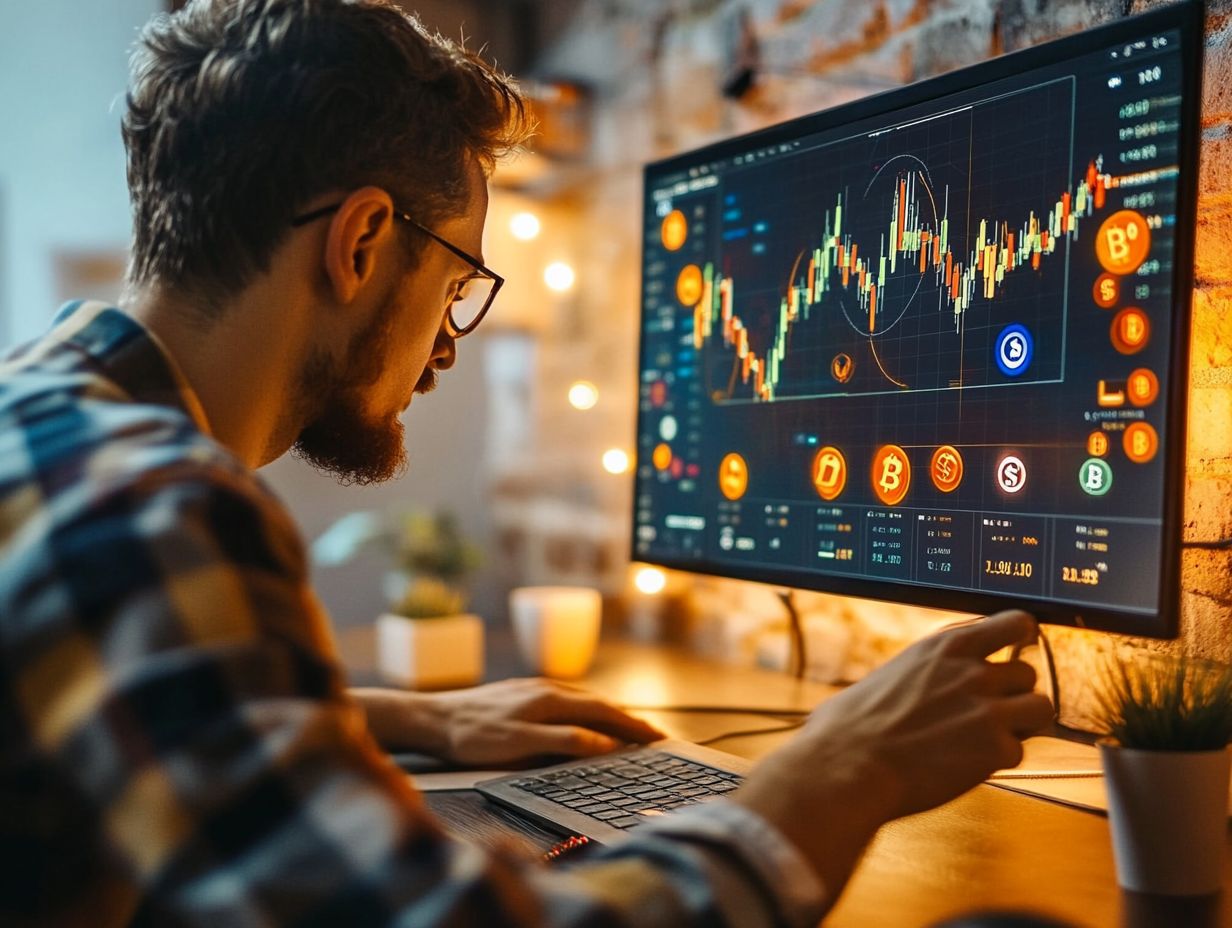 An infographic illustrating technical analysis in cryptocurrency trading.