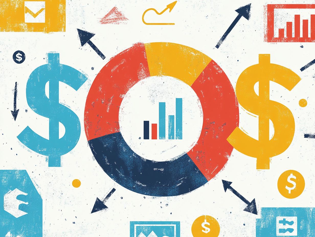 Illustration showing investor sentiment trends in stock market cycles